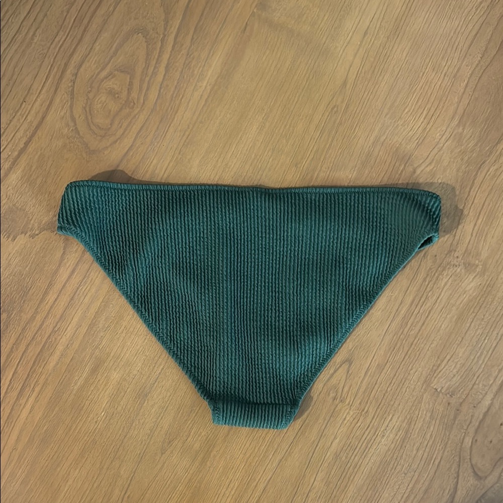 Green Ribbed Bikini Bottom - Picture 2 of 2